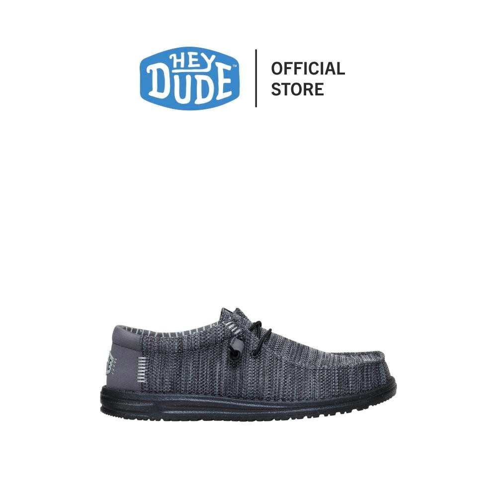 HEYDUDE รองเท้าลำลองผู้ชาย WALLY STRETCH SOX รุ่น 41898-1U4 - GRANITE GREY/BLACK