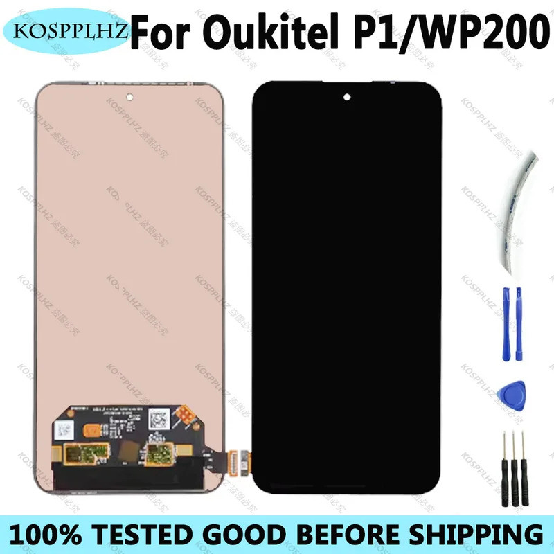 หน้าจอสัมผัสสําหรับ Oukitel P1 WP200 Pro WP210 จอแสดงผล LCD Digitizer Assembly เปลี่ยนชิ้นส่วน