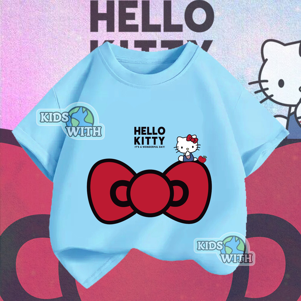 เสื้อยืดแขนสั้นสำหรับเด็กดีไซน์ผสมสีสไตล์เกาหลี ลาย  เนื้อ จากร้าน Kids WITH  เหมาะสำหรับเด็กชายหญิง#S226 ราคา ถูกที่สุด ดีลบีเคเค แกลเลอรีภาพที่ 3