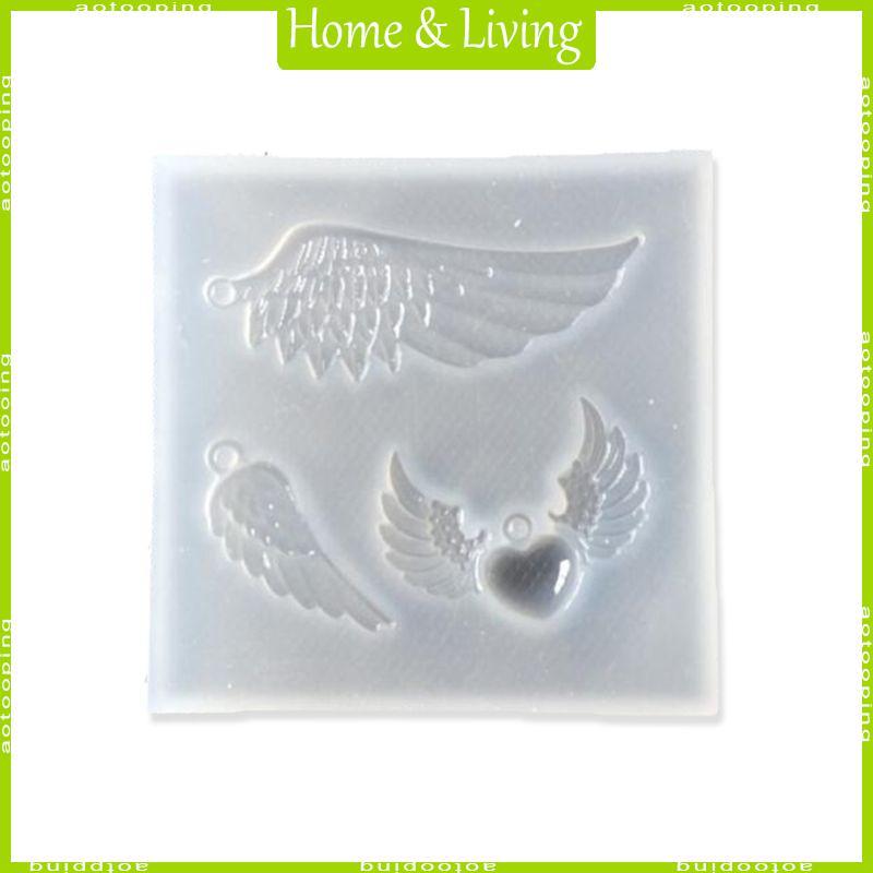 แม่พิมพ์คริสตัล Epoxy และซิลิโคน แบบ Angel Wing สำหรับหล่อสร้อยคอมุกและจี้