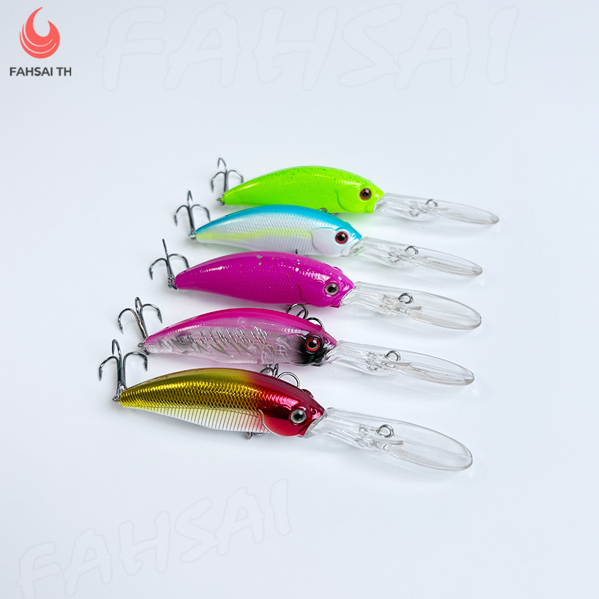 Minnow ปลั๊กดำลึก เหยื่อปลอม 8g ตา3D ลิ้นยาวพิเศษ เบ็ดกันสนิม สอยปลาลึก เหมาะกับตกปลากะพง ปลาช่อน ปลากระสูบ ปลาล่าเหยื่อ ราคา ถูกที่สุด ดีลบีเคเค แกลเลอรีภาพที่ 5