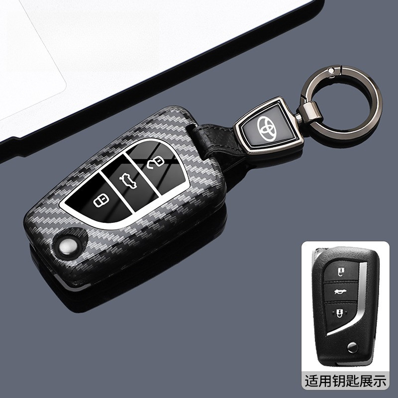 ABS + ซิลิโคนกุญแจรถสําหรับ Toyota Fortuner Innova Auris Corolla Reiz Avensis Verso Yaris Aygo Rav4 Levin Camry Reiz Highlander