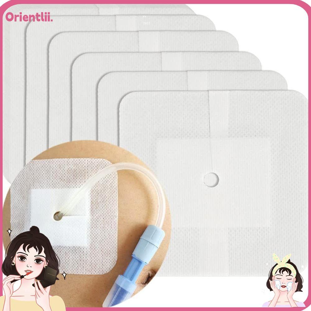 ORIENTTK 10pcs Chest Catheter Cover, Gtube Supplies ผ้าพันแผลแผล Feeding Tube Pad, ทนทานอุปกรณ์ไตเที