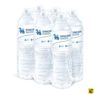 สิงห์ น้ำดื่ม แบบขวด ขนาด 1.5 ลิตร แพ็ค 6 ชิ้น