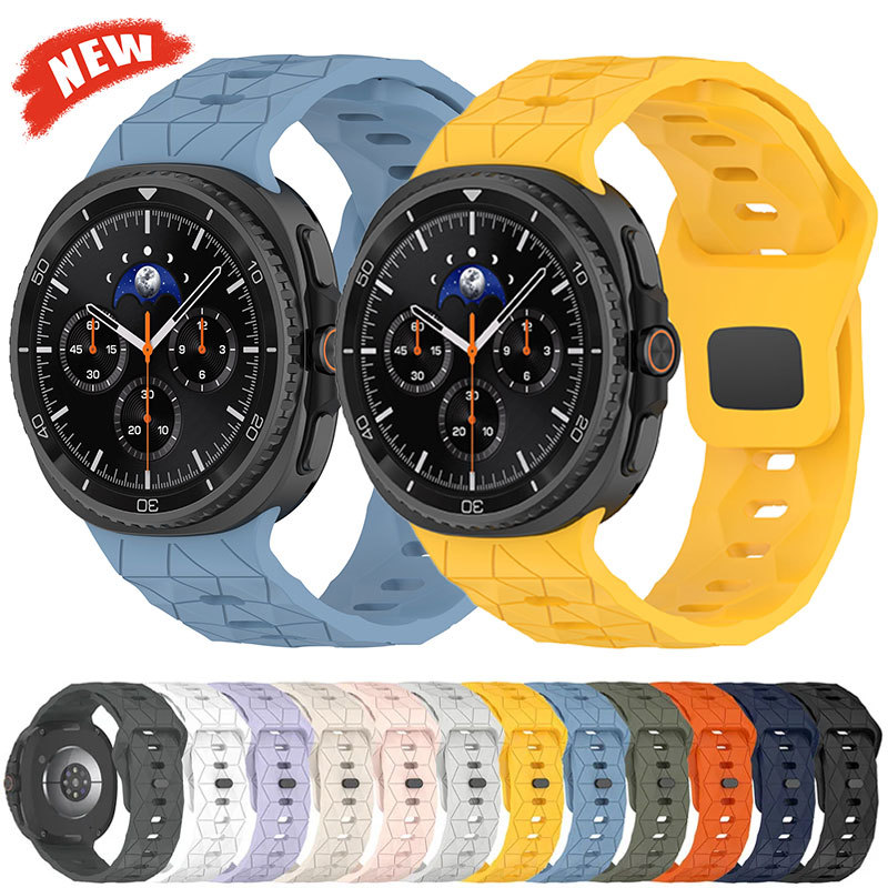 สายซิลิโคนสําหรับเล่นกีฬาสําหรับ Samsung Galaxy Watch 8 44 มม.40 มม.สร้อยข้อมือสําหรับ Galaxy Watch 8 Classic 46 มม.สายรัดข้อมือ
