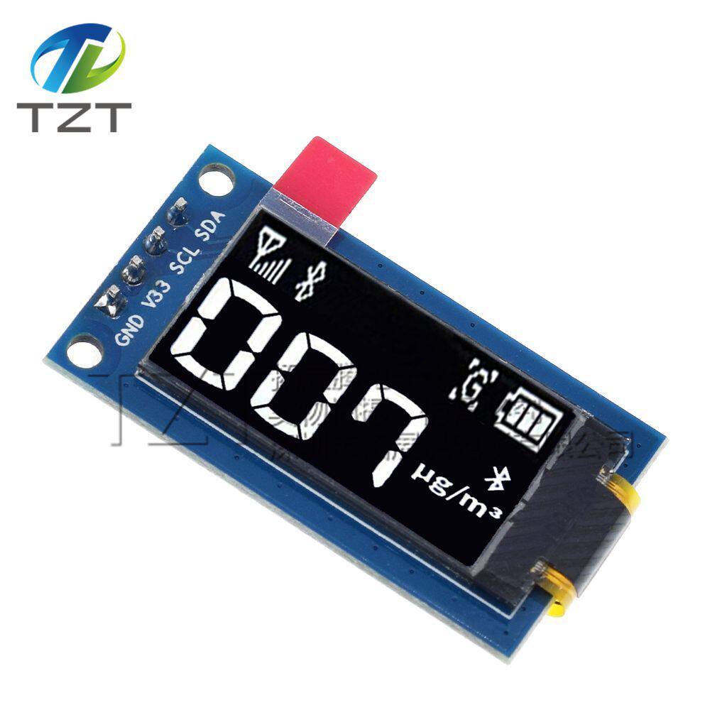 จอแสดงผล OLED 3 ซม. 64 x 128 โมดูลหน้าจอ LCD SH1107 โมดูลหน้าจอแนวตั้ง 4 พินเชื่อม