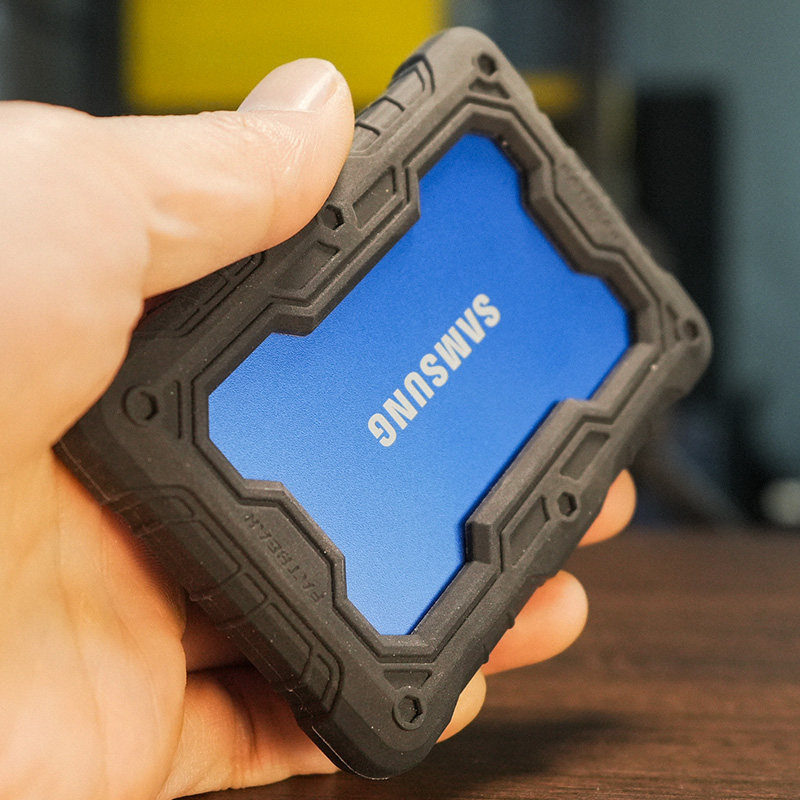 หมีอ้วนเหมาะสําหรับ Samsung T7 Solid State Mobile Hard Disk SSD Shock-proof เคสป้องกัน Samsung T7 ยุ