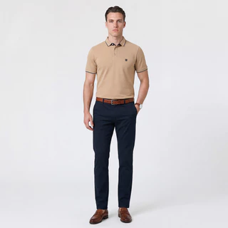 LTD เสื้อโปโลแขนสั้น ผู้ชาย สีน้ำตาล | New Gen Polo Shirt | 00981
