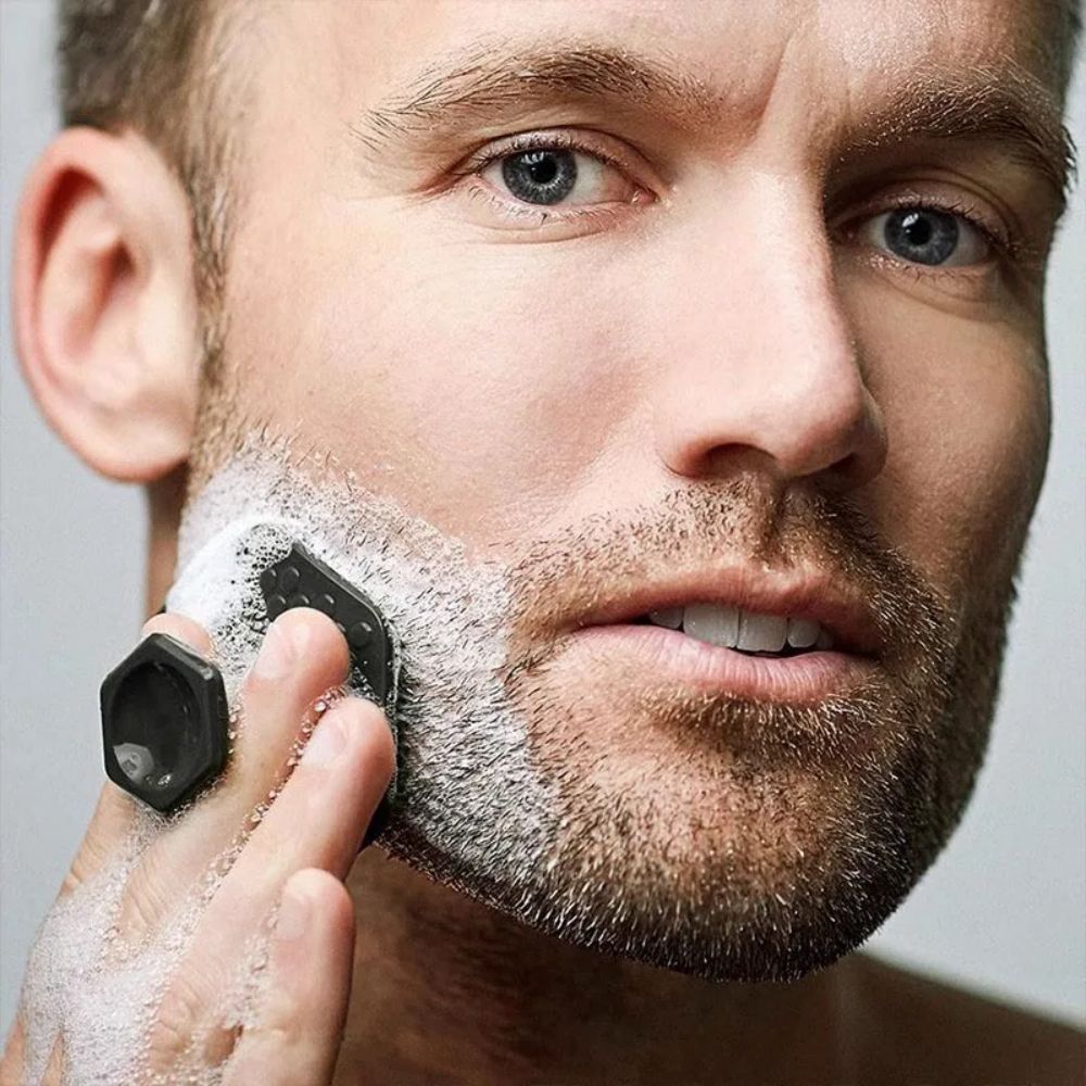 Alwafore Facial Cleaning Brush Scrubber Silicone Miniature Face Deep Clean Shave Massage Face Scrub 