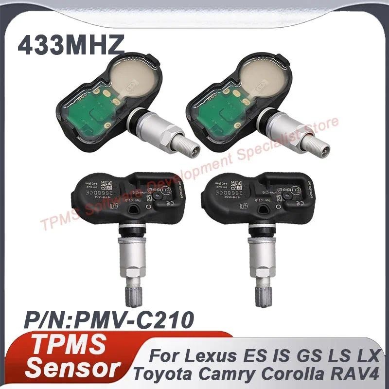 1/4PCS 433MHZ TPMS เซ็นเซอร์ความดันยางสําหรับ Lexus ES GS LC LX LS Toyota Camry Corolla Land Cruiser