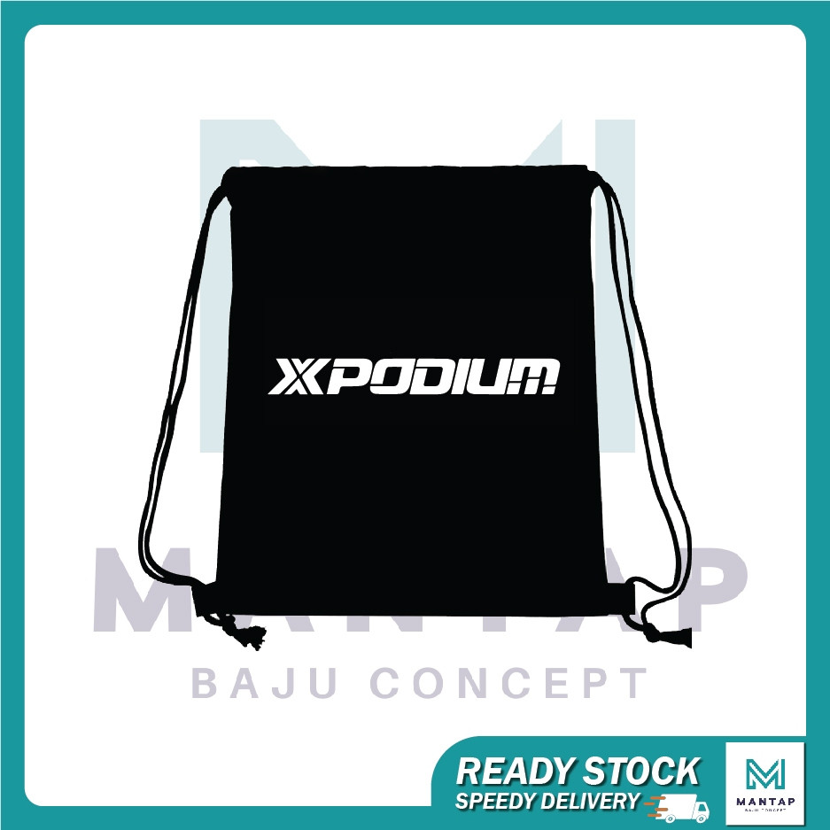 XPODIUM Travel Sport Drawstring กระเป๋าผ้าใบ Unisex ยิมออกกําลังกายโรงเรียนกระเป๋าเป้สะพายหลัง Trave