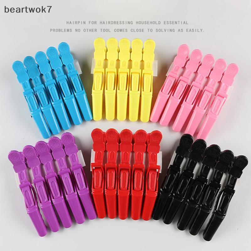 Beartwok7] 5 ชิ้น/ล็อตคลิปผมพลาสติก Hairdressing Clamps Claw ส่วนคลิปจระเข้ตัดผมสําหรับ Salon จัดแต่งทรงผมอุปกรณ์เสริมผม Hairpin ใหม่