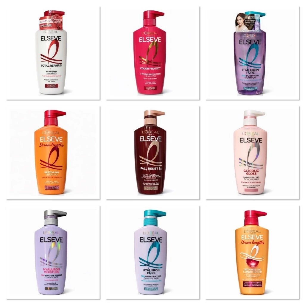 L'Oreal Paris Elseve ลอรีอัล ปารีส เอลแซฟ แชมพู และ ครีมนวดผม ขนาด 375-400มล.
