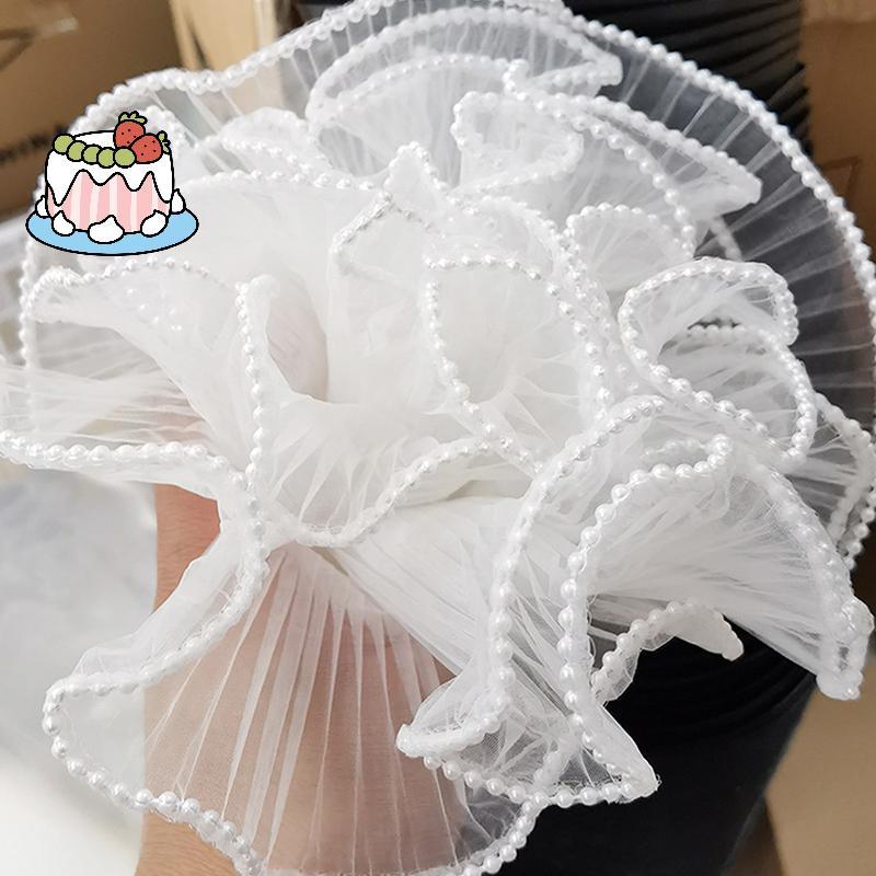 [Sep] Paaging Material Supplies 28X400cm กระดาษห่อดอกไม้ Pearl Wave เส้นด้ายลูกไม้ตาข่าย Florist Bou