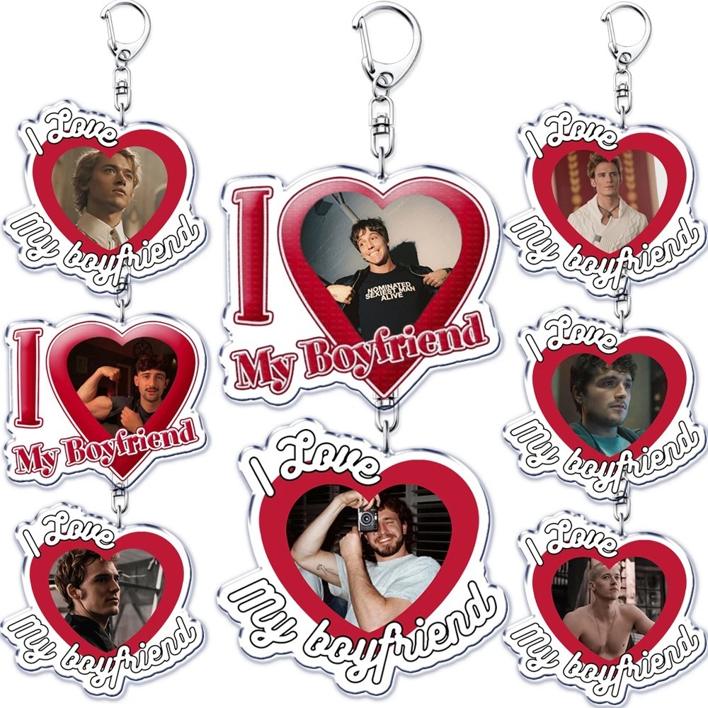 พวงกุญแจ I Love My Boyfriend พิมพ์ด้วย Paul Mescal Sam Claflin Josh Hutcherson อะคริลิคสําหรับตกแต่ง