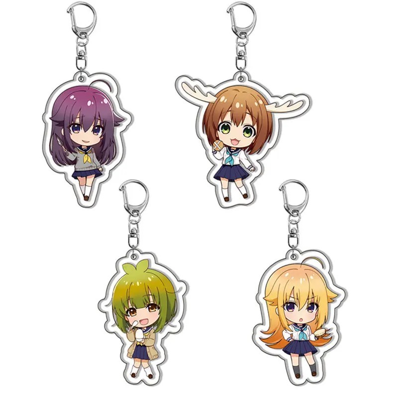 พวงกุญแจอนิเมะ My Deer Friend Nokotan Shikanoko Noko Koshitantantan micha อะคริลิค Chibi Shikano Nok