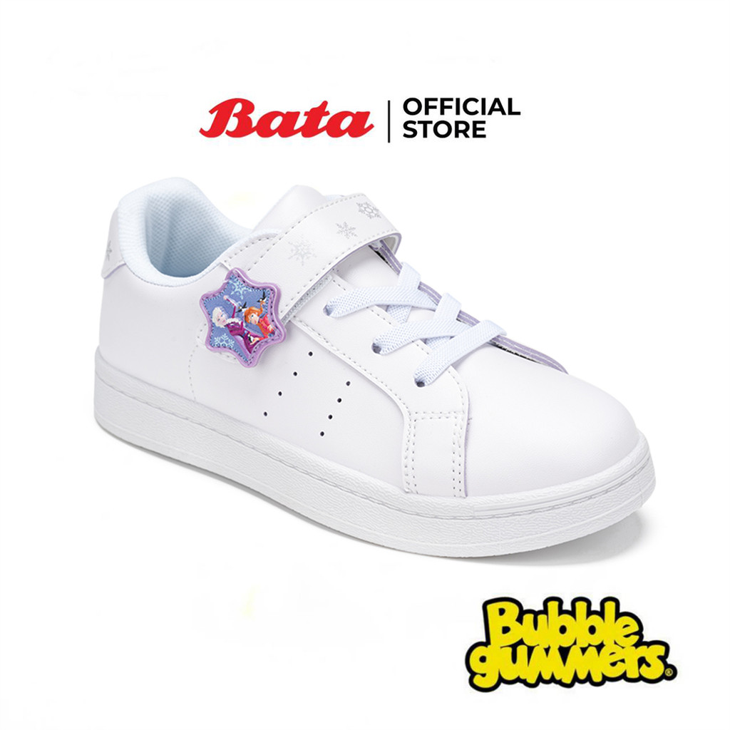 Bata บาจา BBG รองเท้านักเรียนผ้าใบพละ ลายเจ้าหญิงโฟรเซ่น สำหรับเด็กผู้หญิง รุ่น FROZEN II_G126 สีขาว 3411805