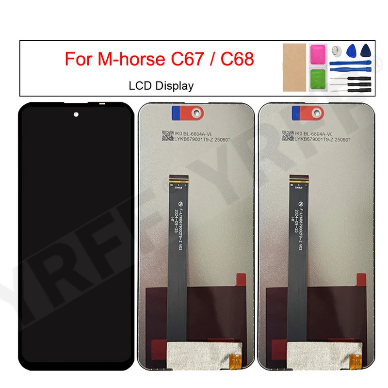 จอแสดงผล LCD สําหรับ M-Horse C67 C68 Touch Screen Digitizer Assembly โทรศัพท์หน้าจออะไหล่