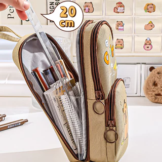 กล่องดินสอ ถุงดินสอ pencil case ความจุสูง กันน้ำ คาปิบารา รูปแบบการ์ตูน