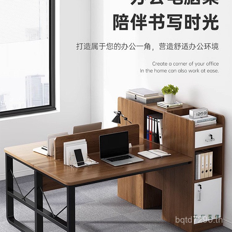 ตําแหน่งการทํางานสมัยใหม่โต๊ะทํางาน Double-Person นั่งพนักงานโต๊ะคอมพิวเตอร์เฉพาะ 2-Person Simple Co