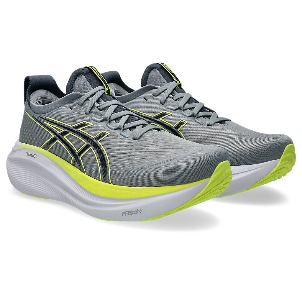 ASICS Gel-Nimbus 27 (2E Wide) รองเท้าวิ่งผู้ชาย ในกรวด/แคเรียร์ Grey PDTH