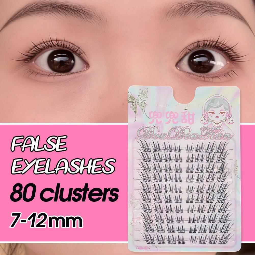 ธรรมชาติ 10 แถว Fox-eye Slanted ขนตาปลอมขนตาปลอม Eye Fox Eyelash Extension E1v9