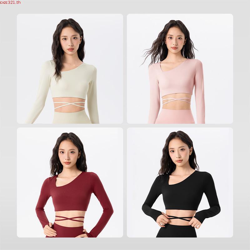 GOOD ENERGY CLUB - FLOWY TWIST SPORT BRA [2563] สปอร์ตบราแขนยาว ชุดพิลาทีส ชุดโยคะ (6L-6O)