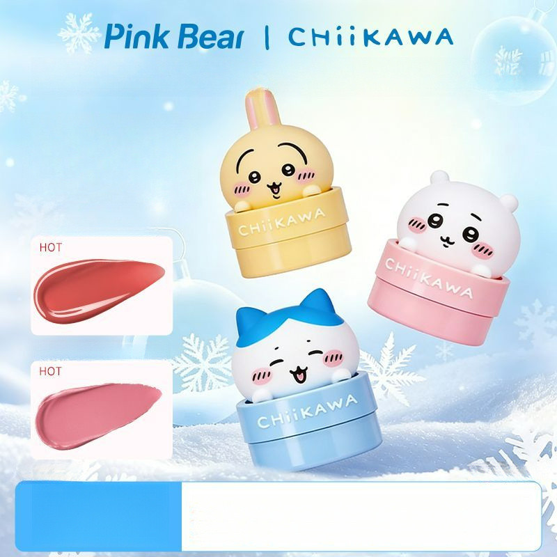 PinkBear Chikawa Collaboration Plumping Lip Gloss, Tint Lip Gloss & Lip Mud