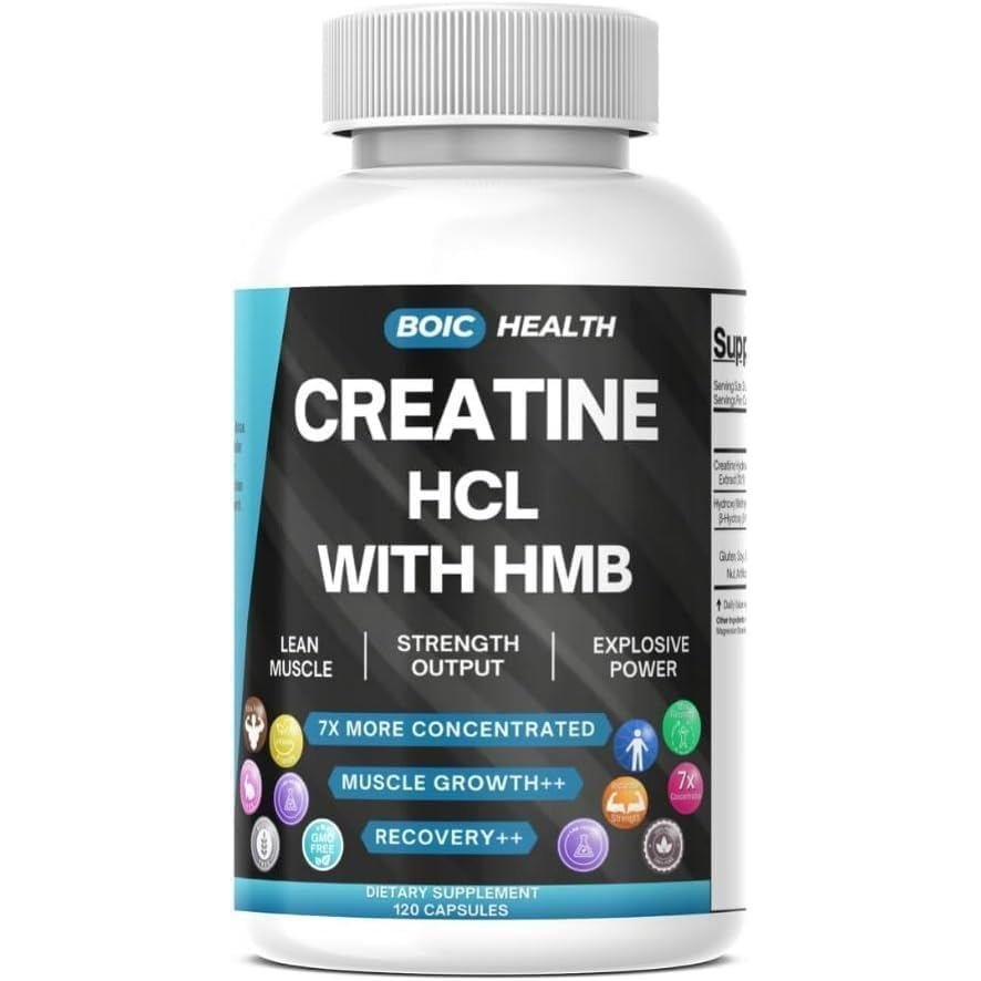 Creatine HCL + แคปซูล HMB | 410มก. HMB ต่อเสิร์ฟ & 1250มก. Creatine Hydrochloride | สูตรประสิทธิภาพ 