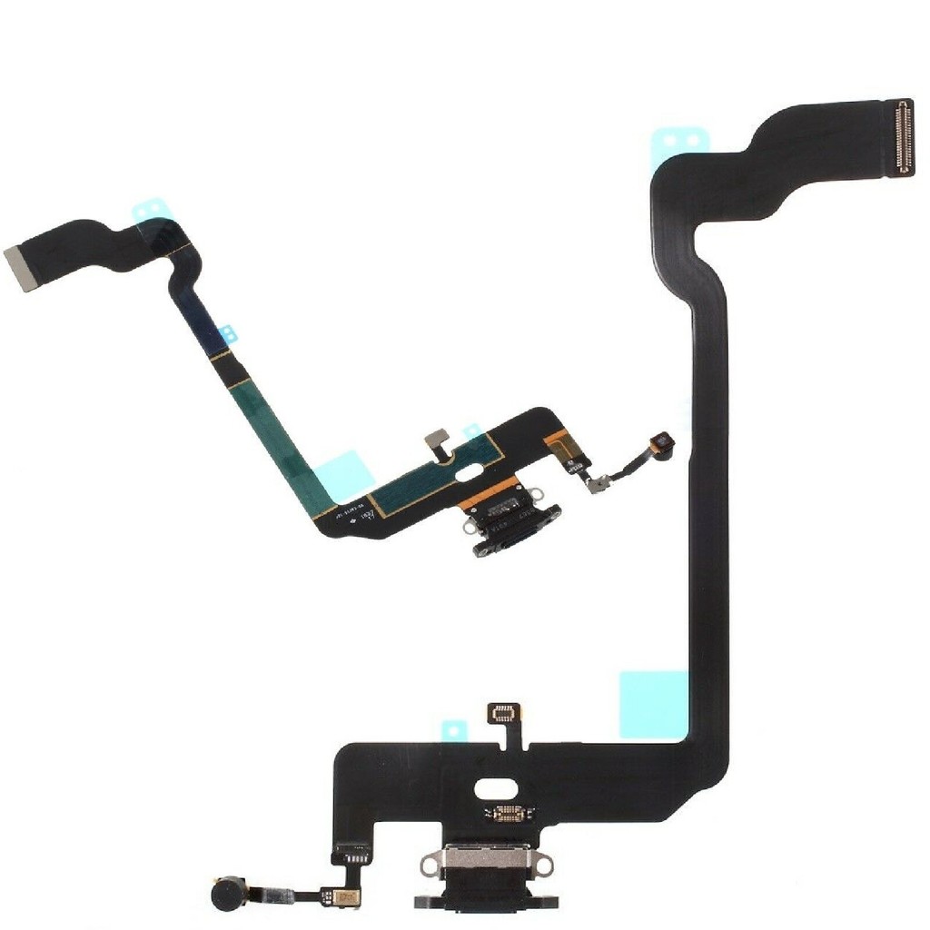 พอร์ตชาร์จสําหรับ iPhone XS (5.8") ไมโครโฟนเปลี่ยนขั้วต่อ Dock - สีดํา