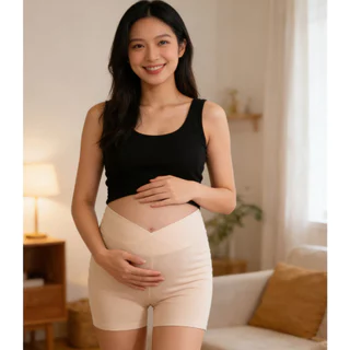 กางเกงซับในคนท้อง แบบขาสั้น กันโป๊ ใส่ด้านในหรือใส่ออกนอกได้ ผ้าบางพิเศษ สำหรับคุณแม่ตั้งครรภ์ ฤดูร้อน
