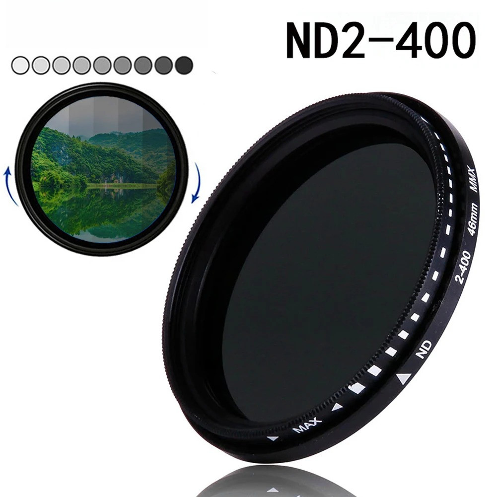Variable ND Filter สําหรับกล้องปรับ Neutral Density Lens Filter (ND2-ND400) - 37 40.5 43 46 49 52 55