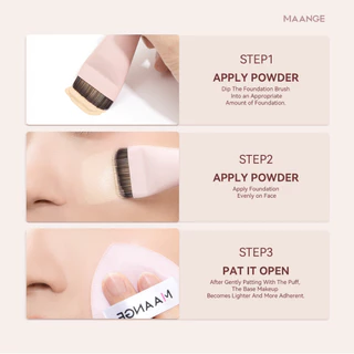 MAANGE แปรงทารองพื้น ความต้องการ รองพื้นพัฟแบบใช้คู่แบบเปียกและแห้งโดยเฉพาะแปรงเสริมความงามแบบแบน
