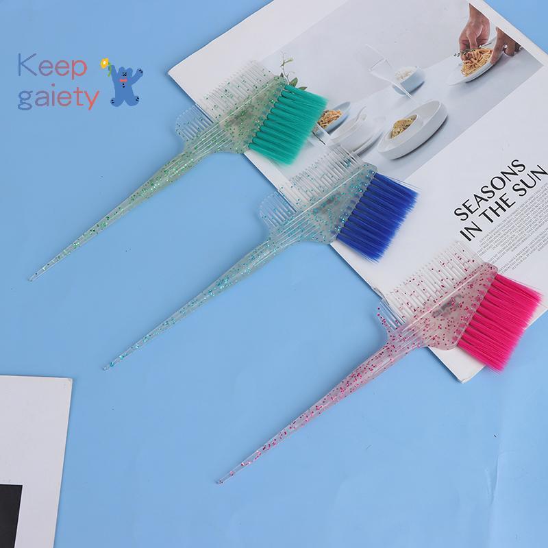 [Kpt-t] Pro Salon Hair Color Hair Dye Brush Comb Hair Dyeing Root Hair Bleach Tint Brush [ใหม่]
