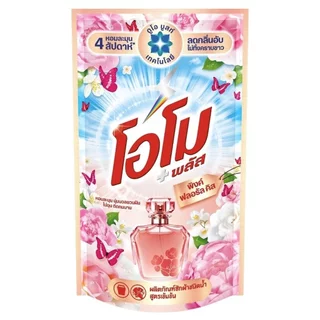 Omo โอโม พลัส ผลิตภัณฑ์ซักผ้าชนิดน้ำ สูตรเข้มข้น พิงค์ ฟลอรัล คิส 600 มล.