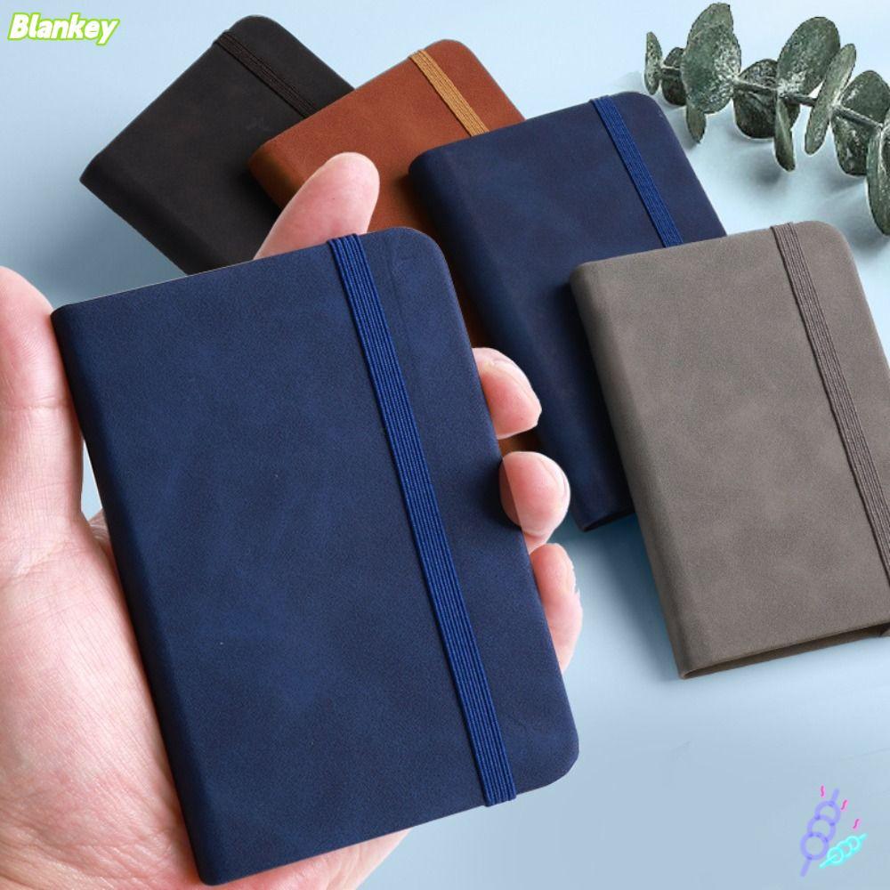 BLANKEFX A7 Notebook, Pocket PU Cover Mini Notepad, School Stationery Portable Memo Pad Writing Paper Diary Book Office Supplies