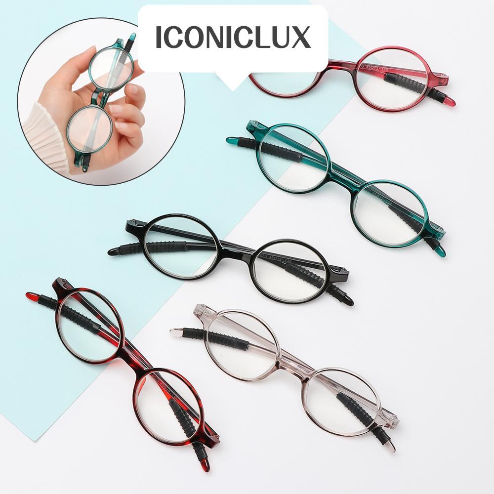 ICONICLUX แว่นตา Presbyopic +1.0~+4.0 PC Round Frame Far Sight แว่นตา