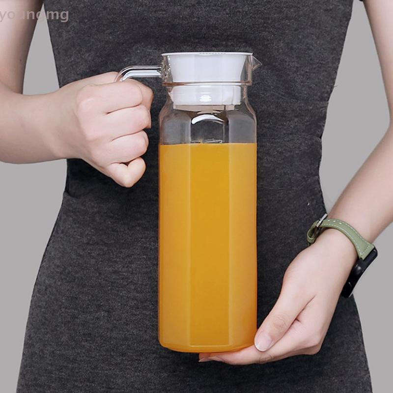 [YG] 1.1L น้ําน้ําผลไม้ JUG เหยือกพลาสติกขวดใสสําหรับเก็บน้ําผลไม้สดและเครื่องดื่มสําหรับห้องครัวตู้เย็นเครื่องดื่มหม้อ TH – โปรปัง