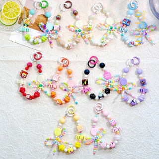 💕 On sale 💕 สายคล้องโทรศัพท์มือถือสีสันสดใสสายคล้องข้อมือสำหรับผู้หญิงสายคล้องมือถือแบบสั้นป้องกันการสูญหายดีไอวาย สาย