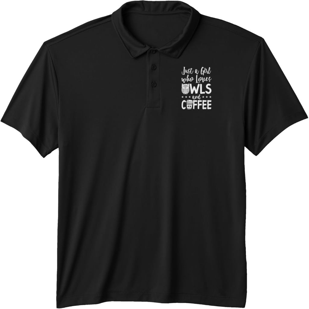 เสื้อโปโลดีไซน์เก๋สำหรับคนรักนกฮูก - Coffee and Owl Apparel