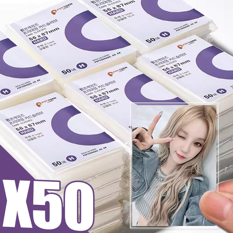 ที่ใส่การ์ดเกมพร้อมฟิล์มกันฝุ่น - HD Korea Clear Idol Kpop Photo Sleeves - อัลบั้ม Popcorn Anti-scratch Card Protector Film