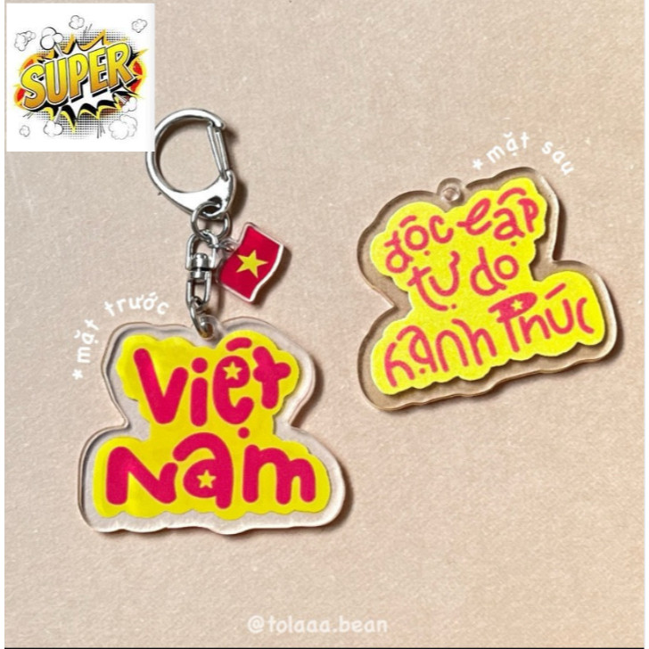 พวงกุญแจ 2 ด้านของเวียดนาม Fatherland - zenda