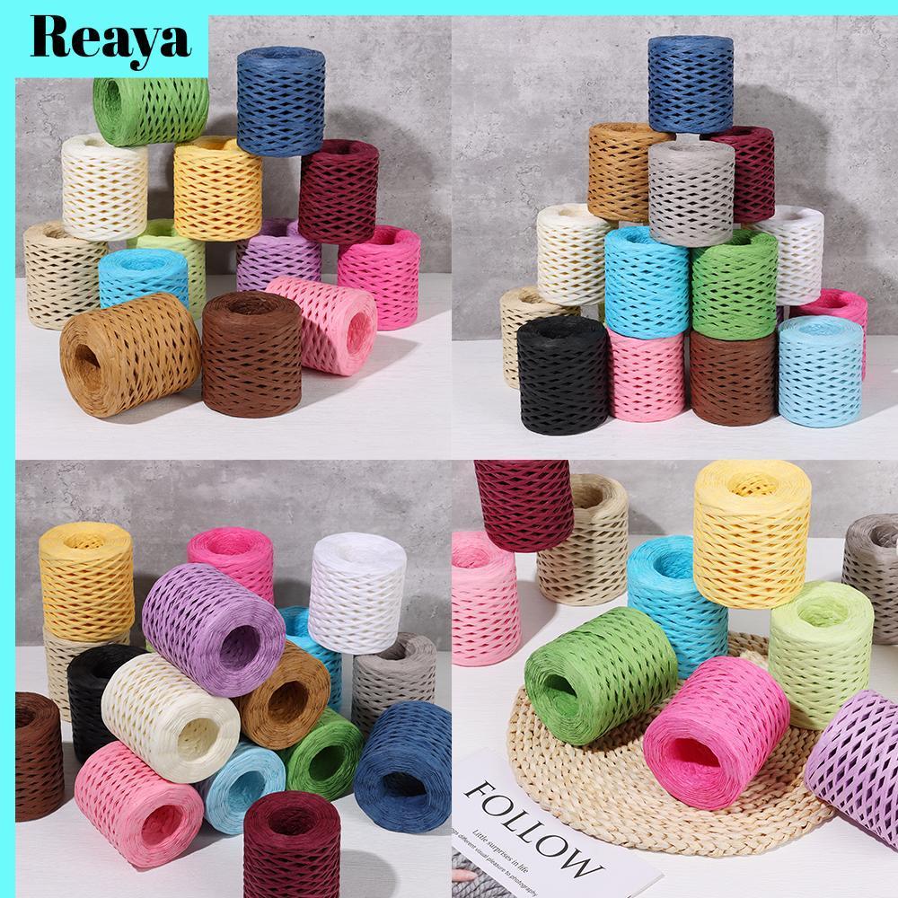 REAYA เชือกกระดาษราฟี ยาว 200 ม. ไหมราเฟียร์ raffia yarn สำหรับทอหมวก บรรจุภัณฑ์ เป็นมิตรต่อสิ่งแวดล้อม