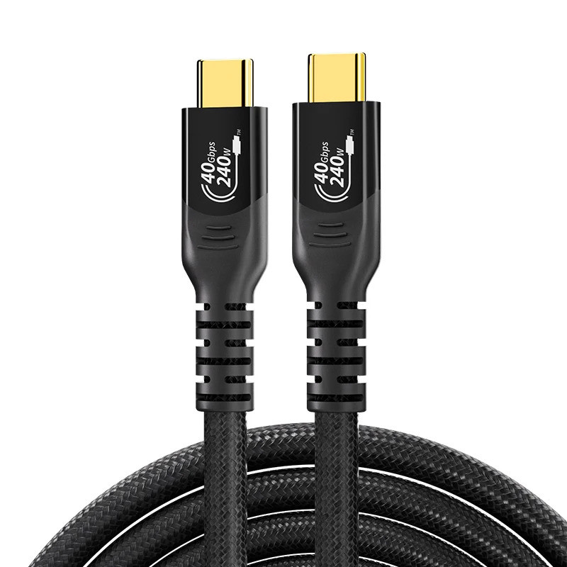 สาย USB4 8K USB C 240W สายชาร์จ 40Gbps USB-C สายเคเบิลข้อมูลใช้งานร่วมกับ Thunderbolt 4/3 Type-C แล็