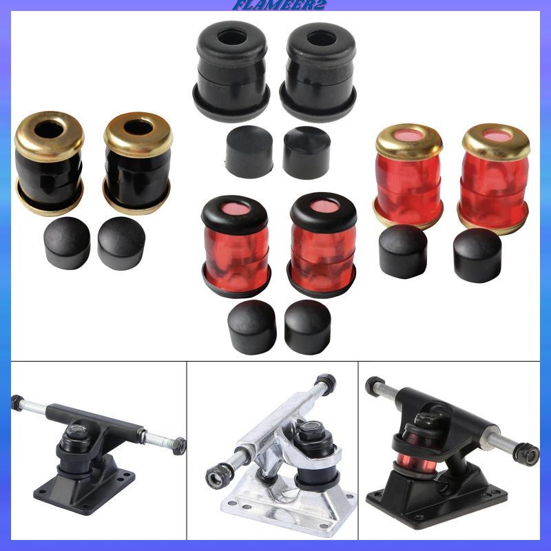 [Flameer2] 4 ชิ้น Soft Bottom Skateboard Truck Bushing Kit กระบอก Longboard Shim