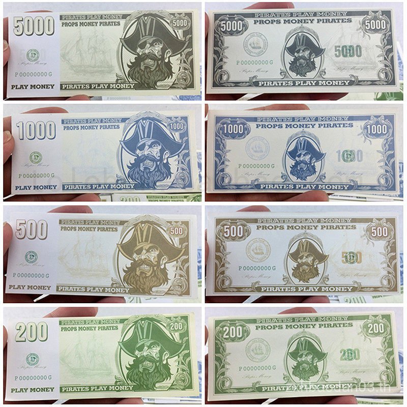 ของเล่น Pirates of the Caribbean อุปกรณ์เสริมธนบัตร Party cos เกมเด็ก Props ฮาโลวีนปลอม Treasure เหร