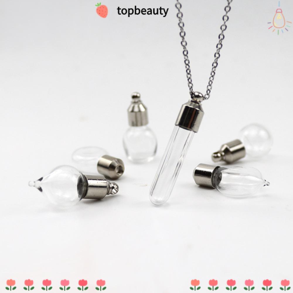 ขวดแก้วใส่ของแบบเติมได้ DIY พร้อมสร้อยคอจี้น้ำหอม Vial