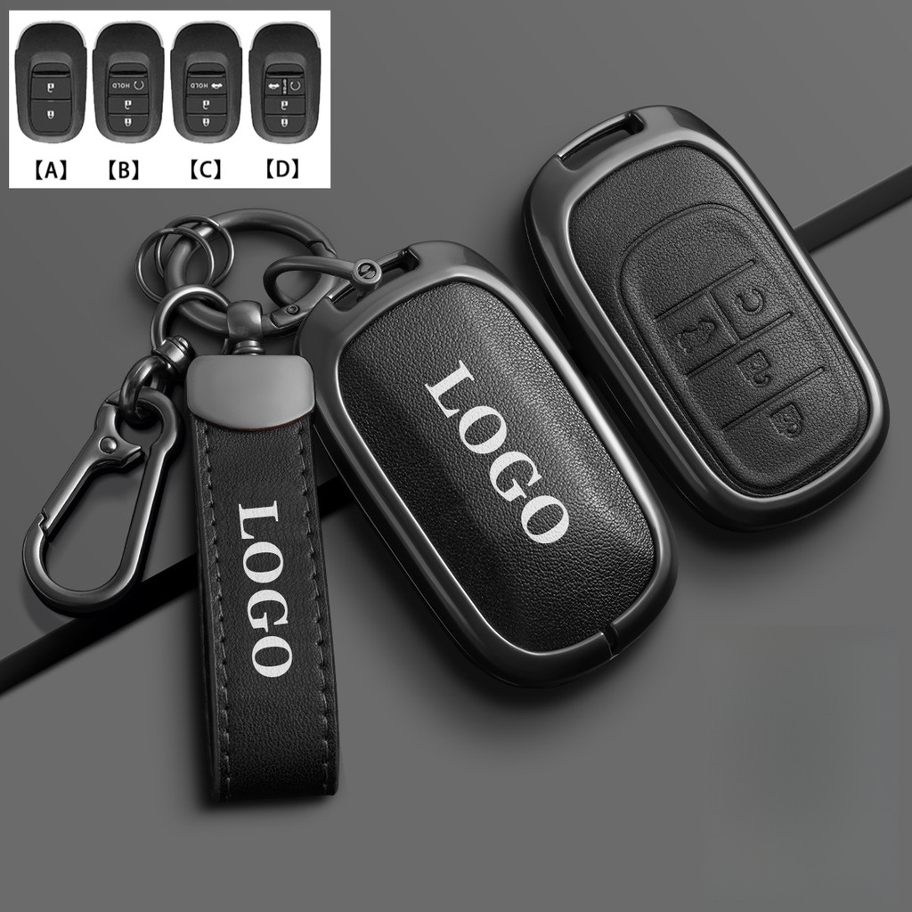 สังกะสีหนังกุญแจรถพวงกุญแจสําหรับ Honda HRV 2022-2025 HRV RS Civic RS HEV Civic FE 2025 CRV Vezel