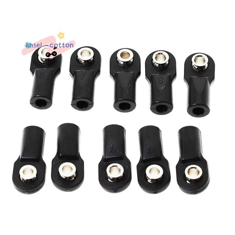 10 ชิ้นพลาสติก Rod End Link Link Link Link Linkage Balls Joint Head สําหรับ 1/10 RC รถ Crawler SCx10