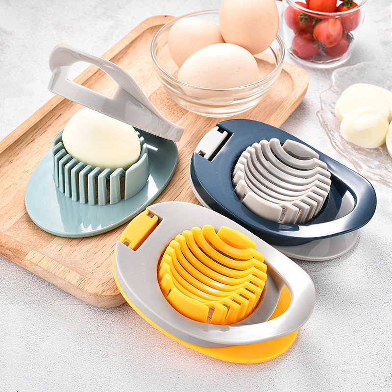 Popular~New 2-in-1 Japanese-style multifunctional egg slicer, household stainless steel egg cutter a